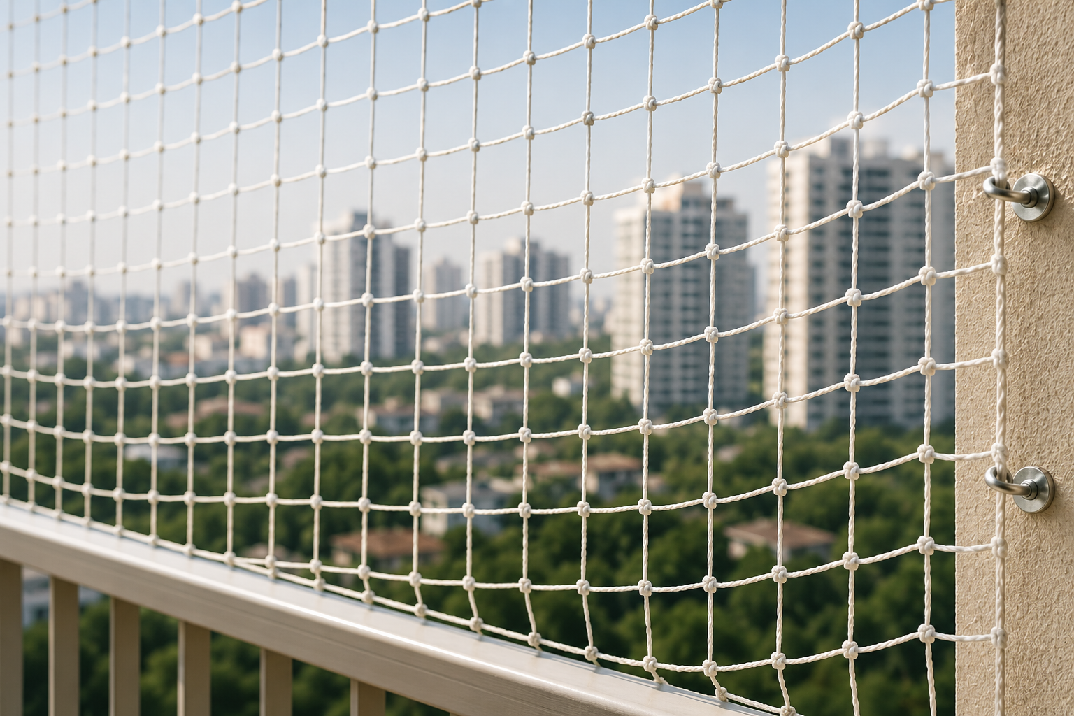 Cleaning a safety net